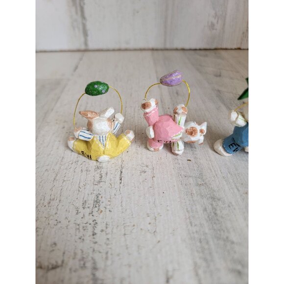 Eddie Walker tumbling Easter bunny egg happy spring figure set decor - Picture 7 of 9